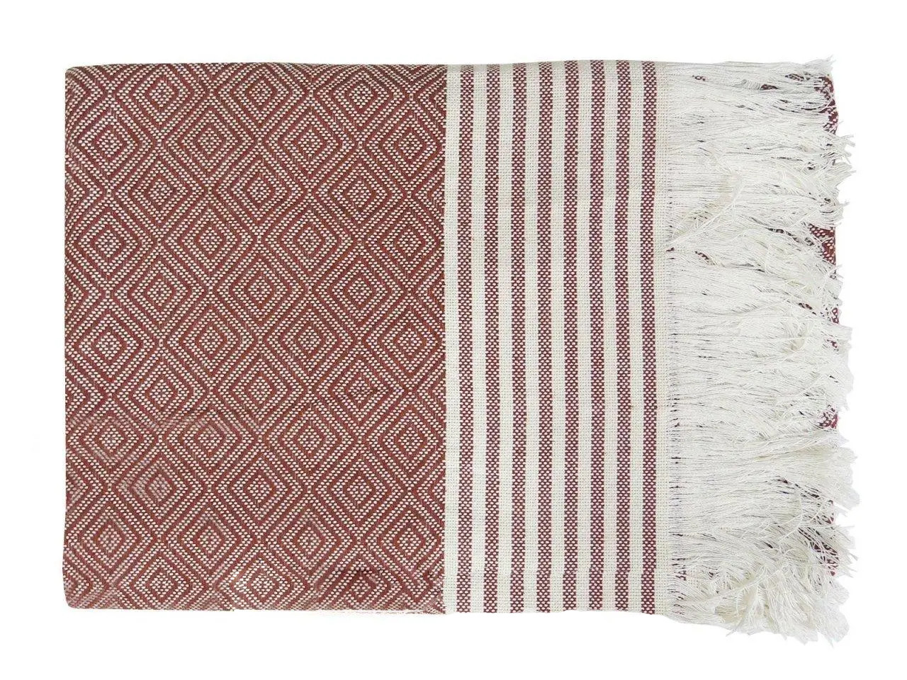 Покривало Sofia Pike — SPT бахрома теракот 220*240, фото 1