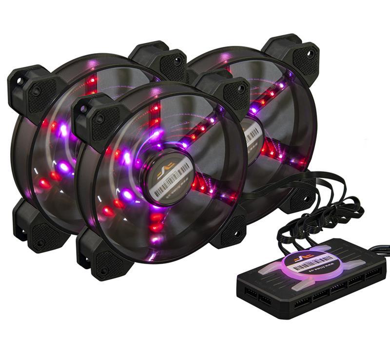 Набір вентиляторів Frime + Fun hub + ДК Frime Iris Flicker KIT (IRISFLICKERKIT), фото 1