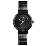 Жіночий  класичний наручний годинник Skmei 1595BK Black чорний з металевим браслетом, фото 2