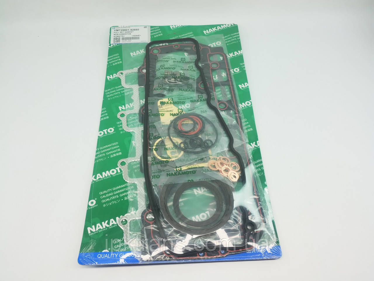 Комплект прокладок двигуна KOMATSU 4D94E; 4D94LE Асб; NAKAMOTO № YM72990192660, 72990-192660