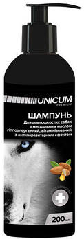 Шампунь UNICUM Premium для довгошерстих собак з мигдальною олією, 200 мл