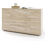 Комод для речей К-4 Еверест телескопи Венге темний, Дуб молочний (130х38х73 см), фото 8