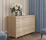 Комод для речей К-4 Еверест телескопи Венге темний, Дуб молочний (130х38х73 см), фото 10