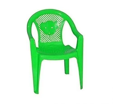 Дитячий пластиковий стільчик зі спинкою Тигреня KinderWay зеленый для дітей від 1 року  (універсальний)