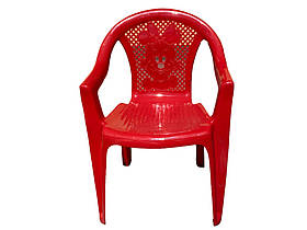 Пластиковий стілець для дитини Тигреня KinderWay червоний