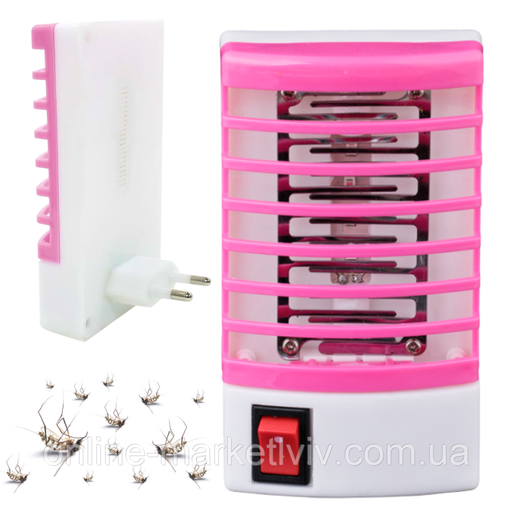 Електричний репелент для знищення комах від мережі / Лампа від комарів / Пастка для комарів, фото 1