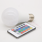 Світлодіодна RGB лампа в патрон E27 + пульт / LED лампочка / Розумна лампа світлодіодна / Лед лампа, фото 10