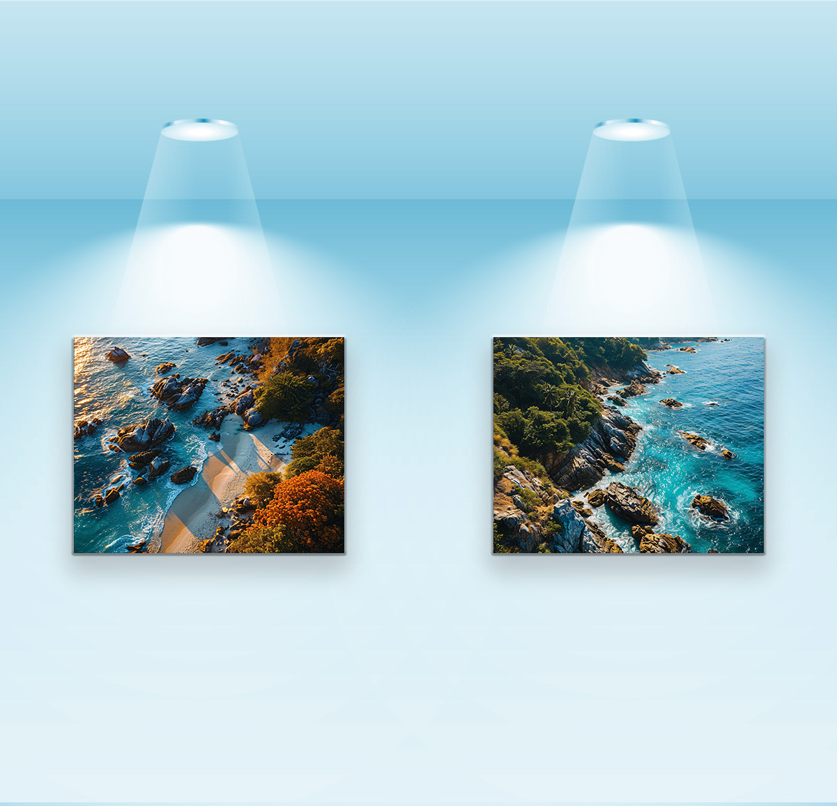 Набір постерів Riviera Blanca Лазурний пляж (PS-141) 2 шт в наборі, фото 1