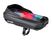 Чохол Сумка WILDMAN E16 на кермо для телефону до 6.8" WILD MAN смарфтона Чорна