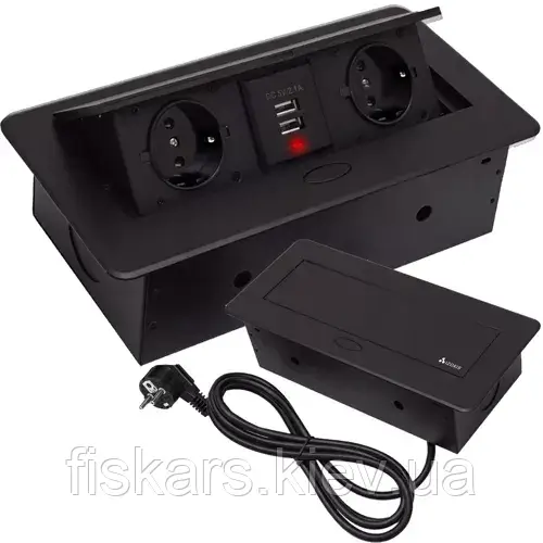 Висувна розетка 2x розетка, 2x USB, 1,9 м Izoxis (21446)