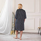 Велюровий батальний жіночий халат для дому на блискавці з мереживом із малюнком Соти 62, фото 3