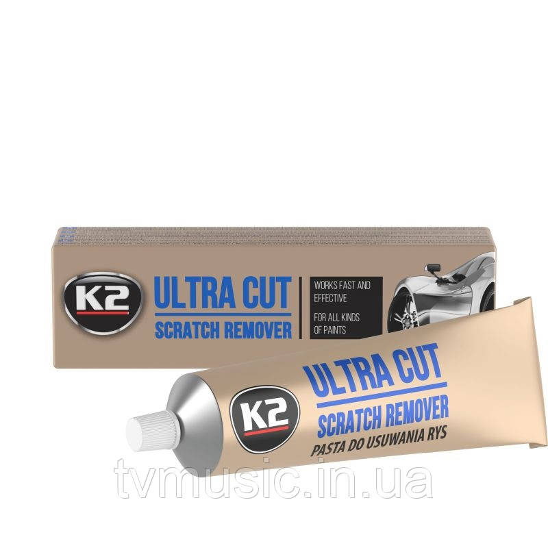 Паста для ручного полірування автомобіля K2 Ultra Cut 100г (K002), фото 1