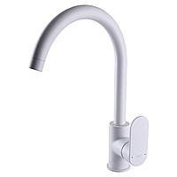 Змішувач на кухню TOPAZ BARTS TB 07403-H36-W латунь  у білому кольорі