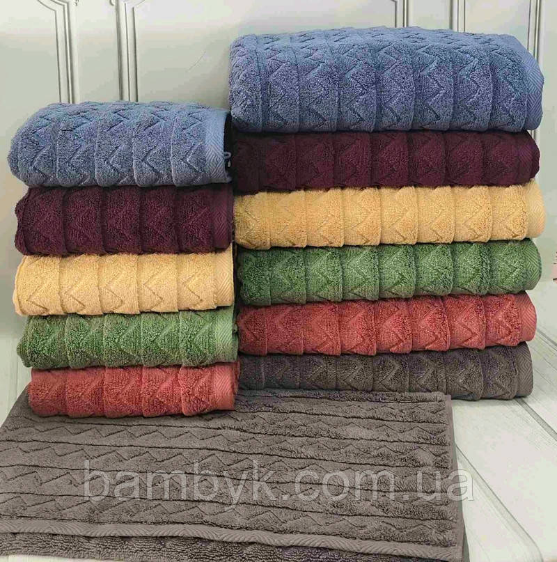 Бавовняні рушники 100x150 (6-шт) м'які якісні щільні Evra Туреччина