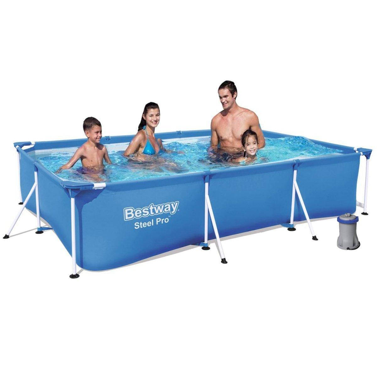 

Каркасный прямоугольный бассейн 300*201*66 см с фильтром Bestway 56411