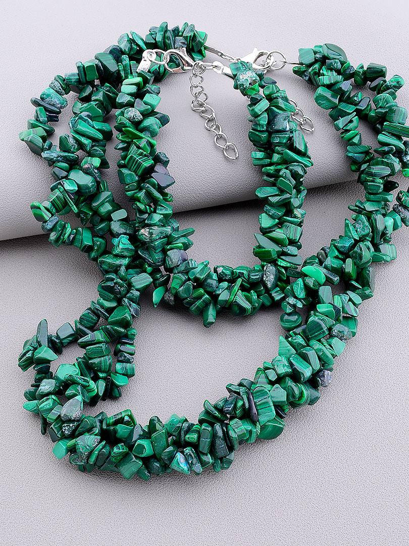 

Бусы+Браслет Малахит 43 см. ()