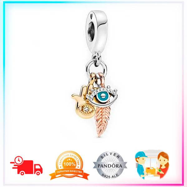 

Пандора Шарм Талисман Рука Хамса, Всевидящее око и Перо Rose/Shine Pandora 768785C01