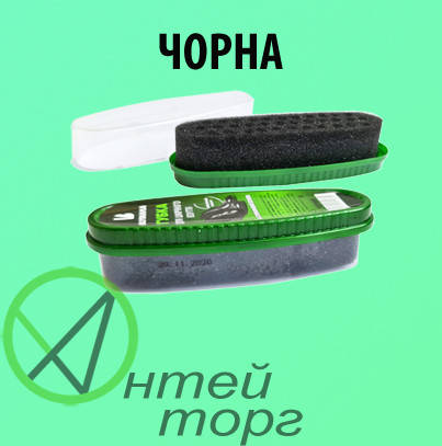 

Губка з гліцерином для взуття чорна "Блискавка", Черный