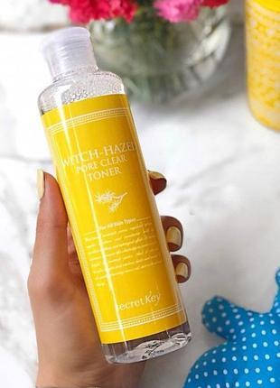 

Противовоспалительный очищающий тонер с экстрактом гамамелиса Secret Key Witch-Hazel Toner, 248 мл