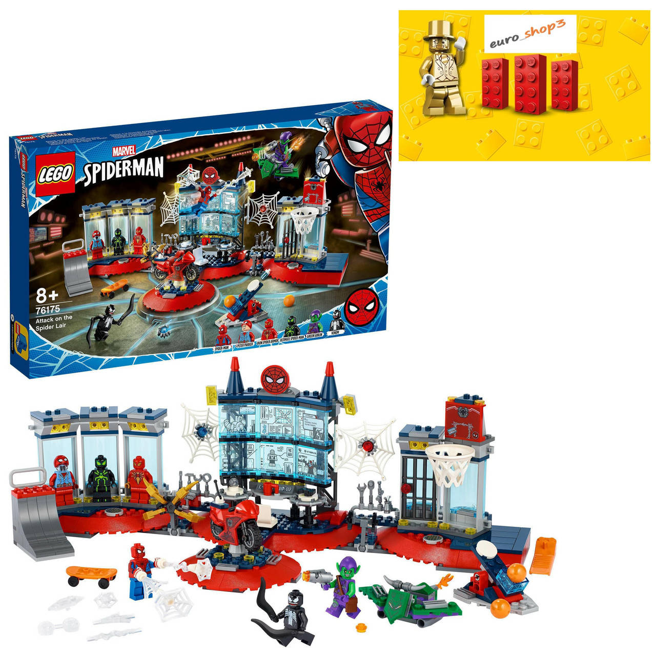 

LEGO Marvel Spider-Man Нападение на убежище Человека-паука 76175, Зелёный
