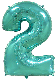 

Фольгированный шар цифра 2 тиффани, 40" (102 см) Flexmetal