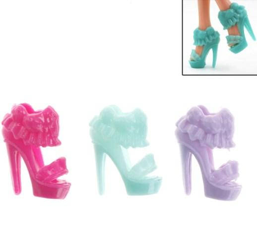 

Босоножки на высоком каблуке, набор 3 пары, обувь для куклы Барби