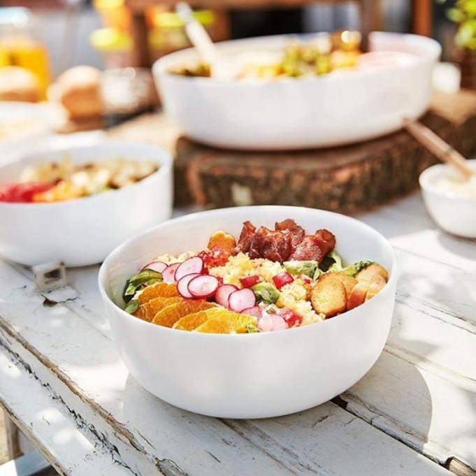 

Салатник большой гладкий белый Luminarc Diwali 210 мм (D7410)