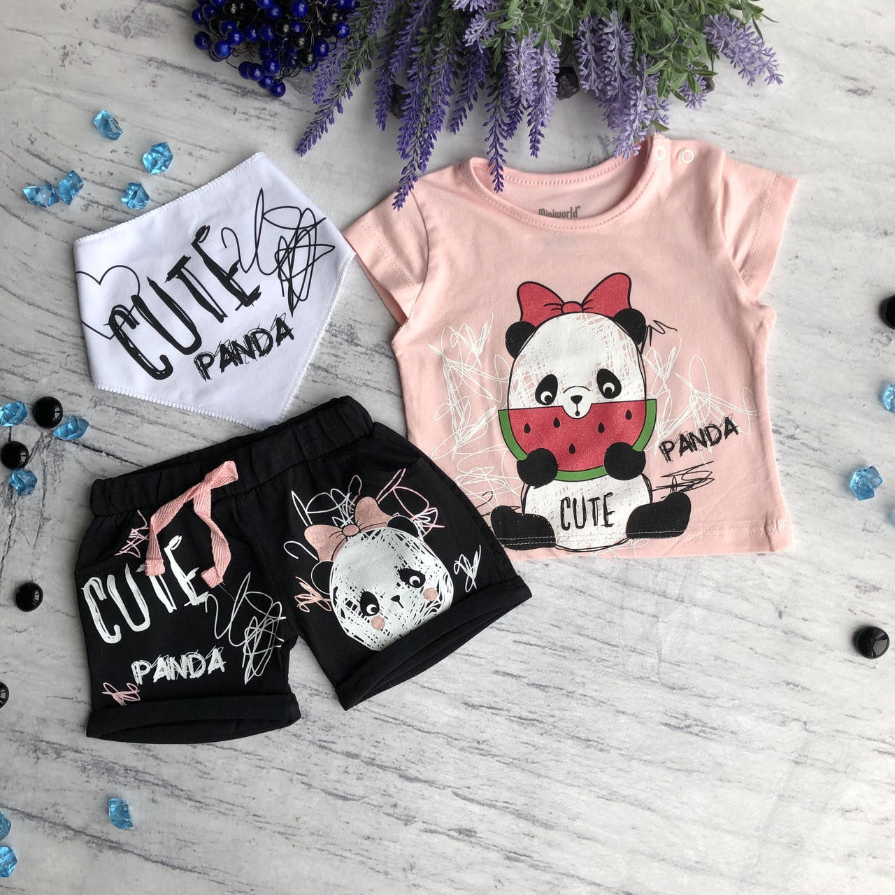 

Летний костюм на девочку Miniword 1/20. Размер 68 см