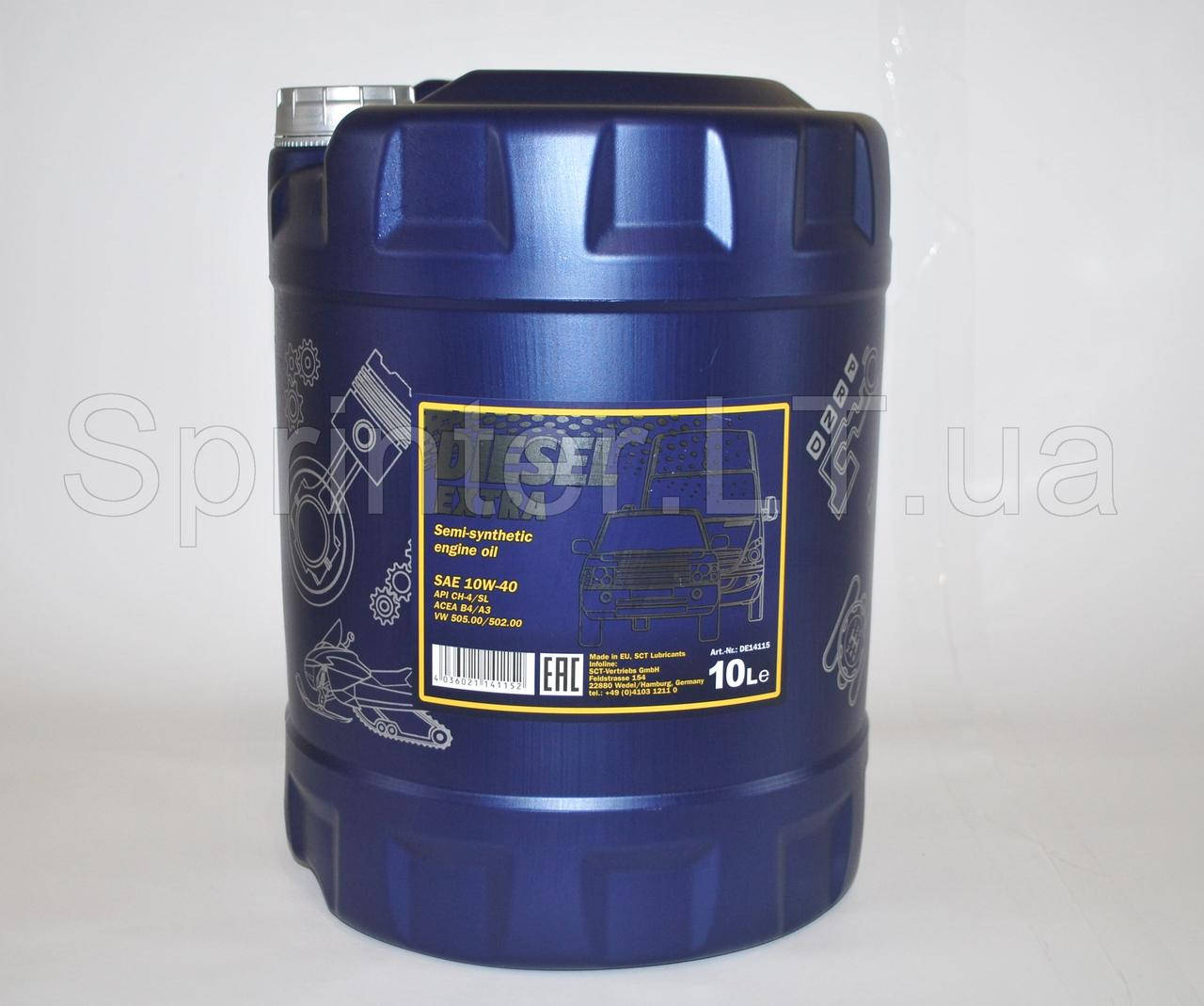

Масло 10W-40 Mannol DIESEL EXTRA VW505.00/502.00 10L