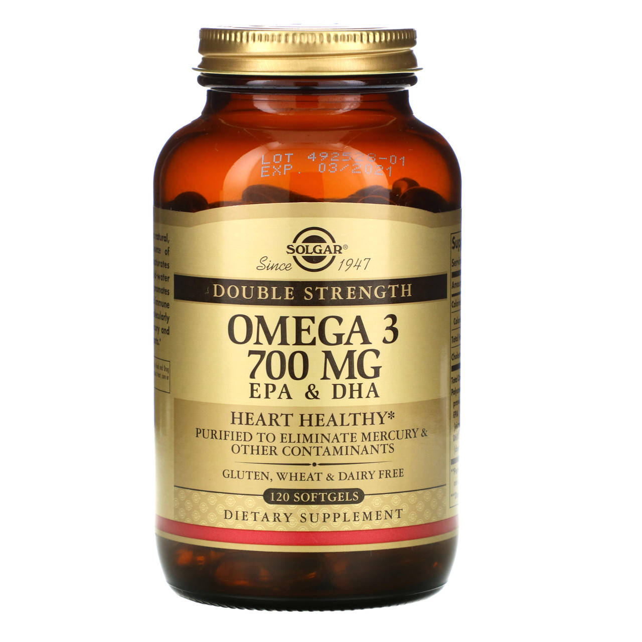 

Рыбий жир (Omega-3, EPA DHA), Solgar, 700 мг, 120 кап. (SOL-02053)