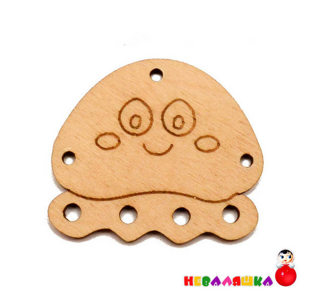 

Заготовка для Бизикубика Медузка 4,5см (Без Комплекта) Облачко, Тучка под бусины дерев'яна медуза бізікубіка, Бежевый