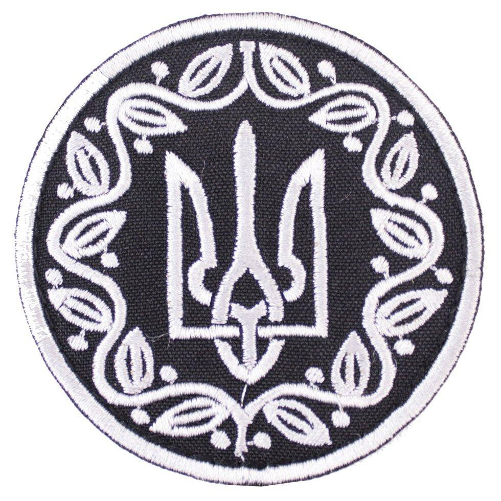 

Wotan шеврон патриотический "Герб Украины" черно-белый 8 см