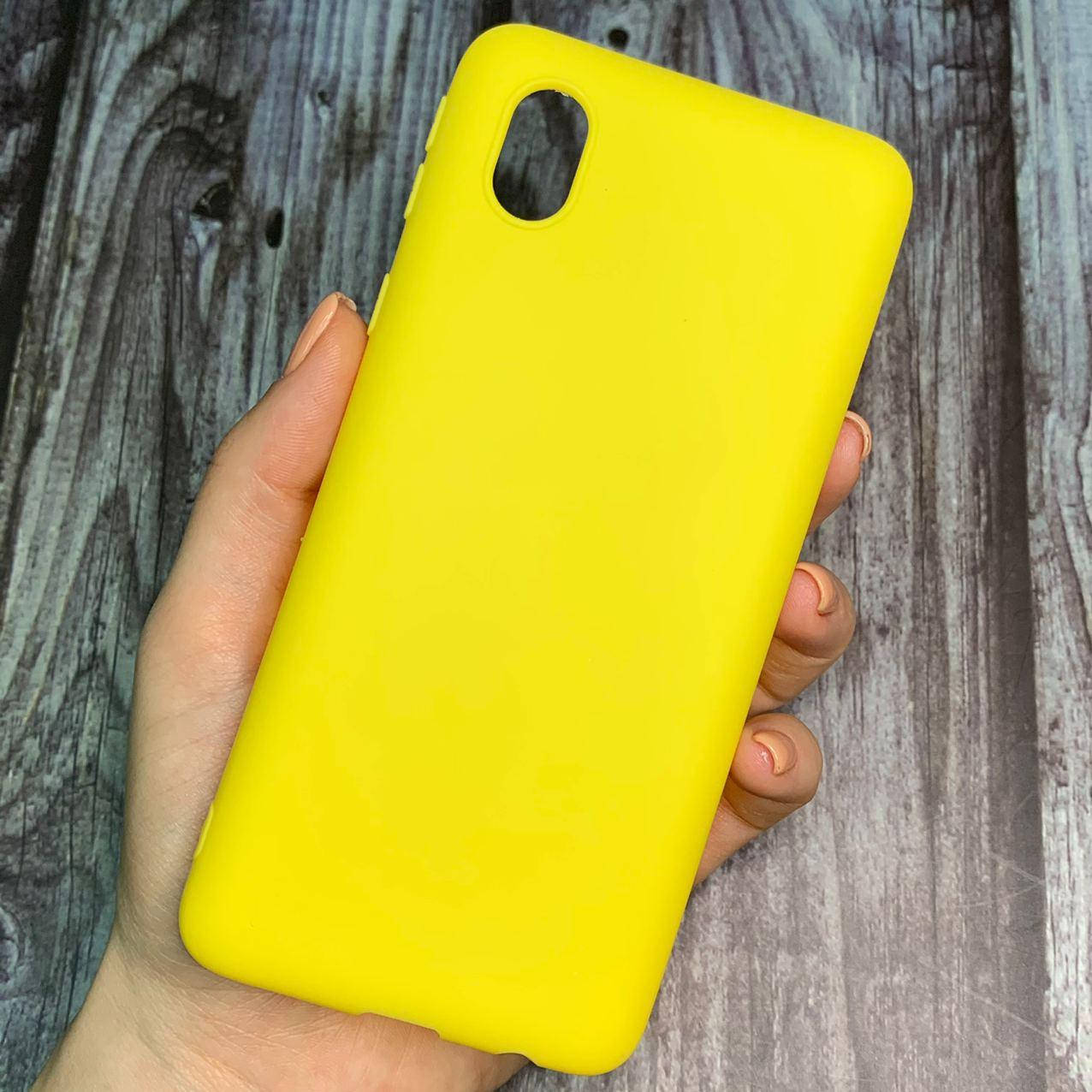 

Чехол для Samsung Galaxy A01 Core цветной яркий плотный силиконовый чехол на самсунг а01 кор желтый
