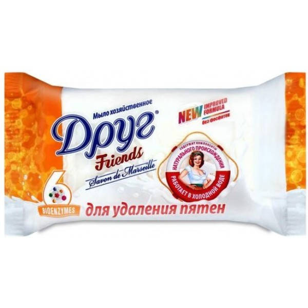 

Хозяйственное мыло Друг для стирки против пятен, 135г