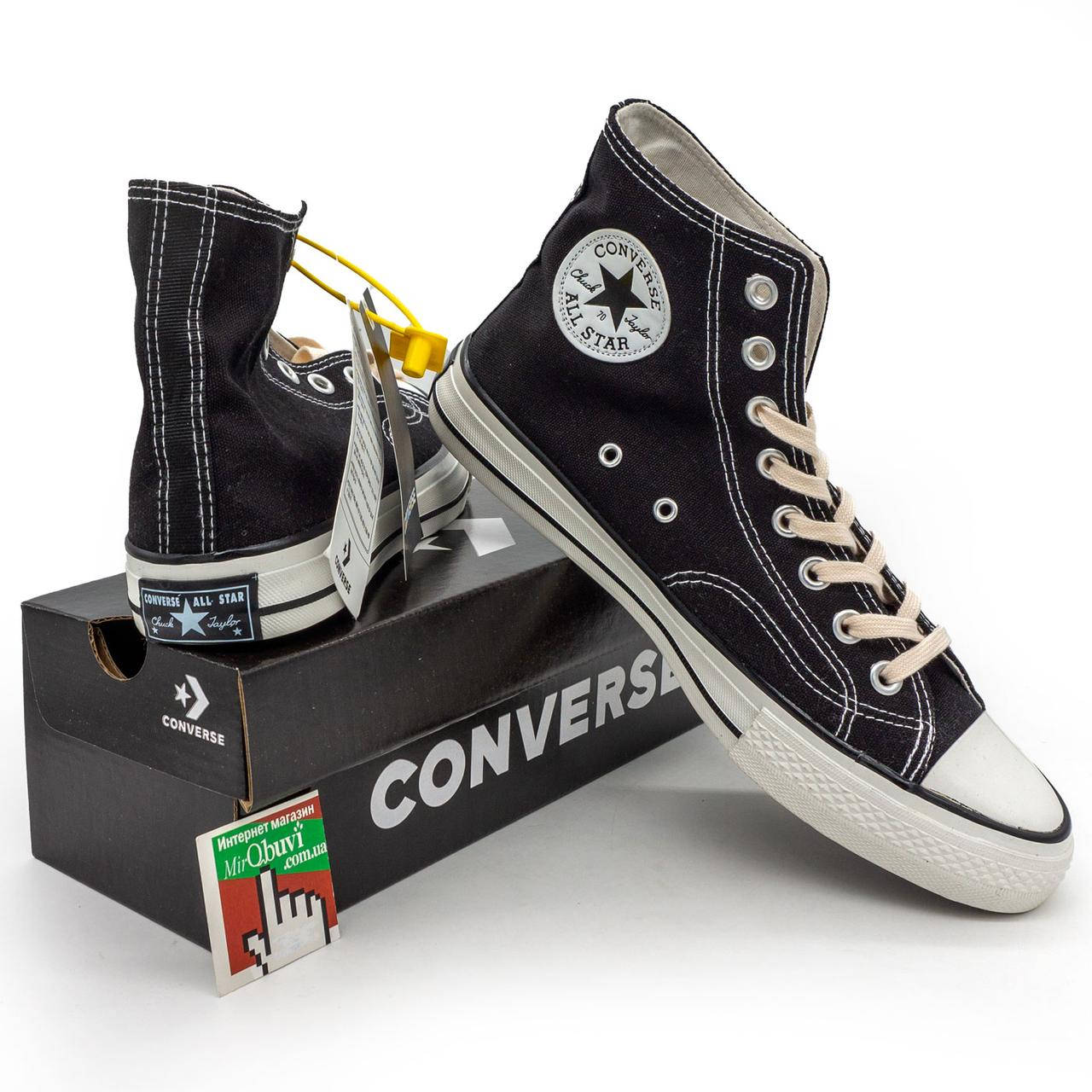 

Кеды Converse Chuck 70 высокие черно-белые р.(36, 37, 38, 39, 40, 41, 42, 43, 44), Черно-белый