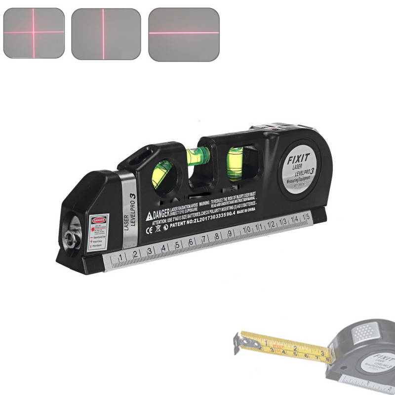 

Лазерный уровень рулетка Fixit Laser Level Pro 3+, 2 линии 5 точек