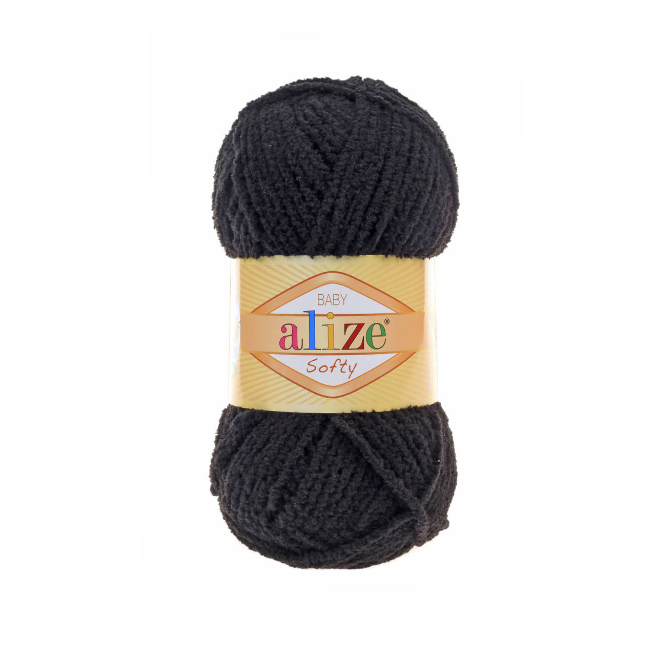 

Alize Softy (Ализе Софти) № 60 черный (Пряжа плюшевая, нитки для вязания)