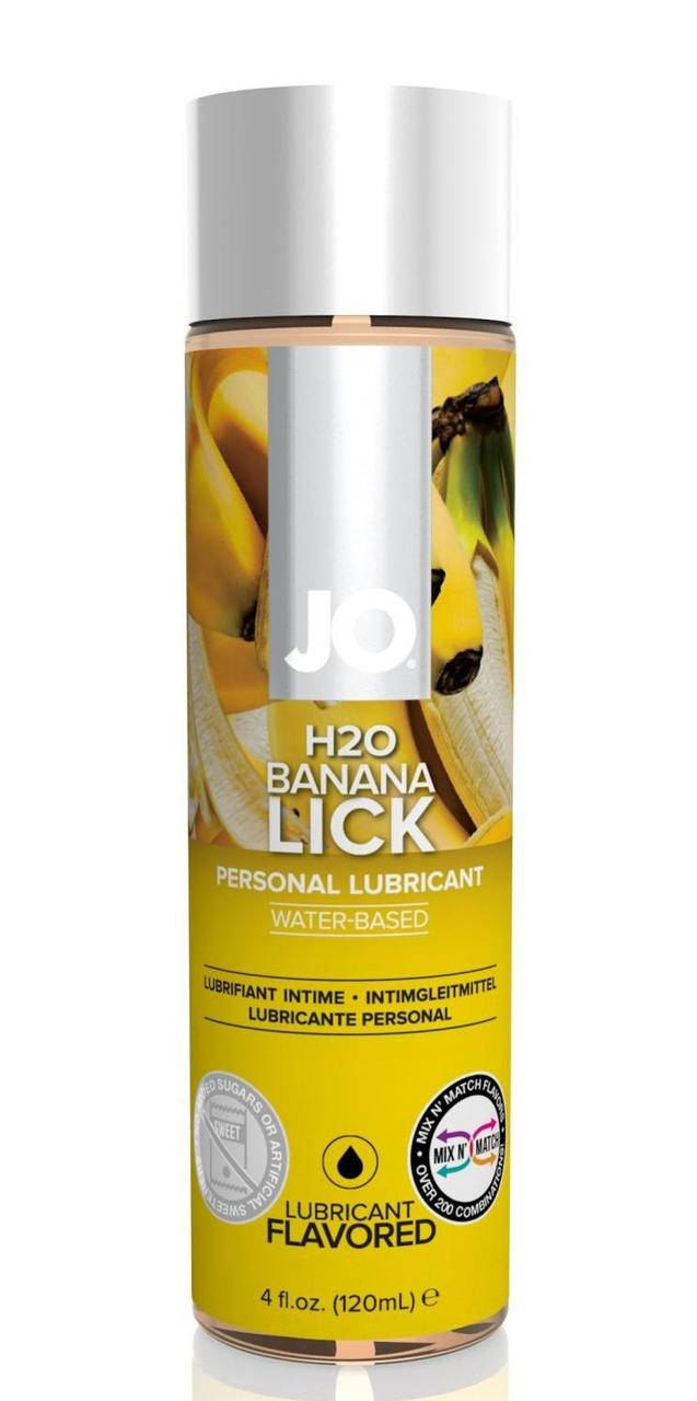 

System JO H2O Banana Lick - смазка на водной основе со вкусом банана, 120 мл.