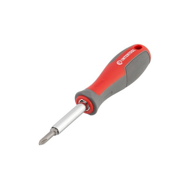 

Отвертка с двухсторонними сменными насадками 6 в 1 Intertool VT-3341