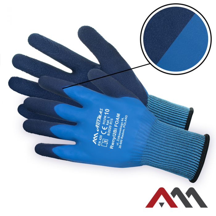 

Перчатки рабочие RWNYL 2 BI FOAM, Синий
