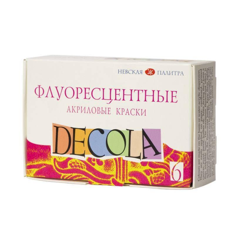 

Набір акрилових фарб, Decola, флуоресцентний, 6 * 20мл
