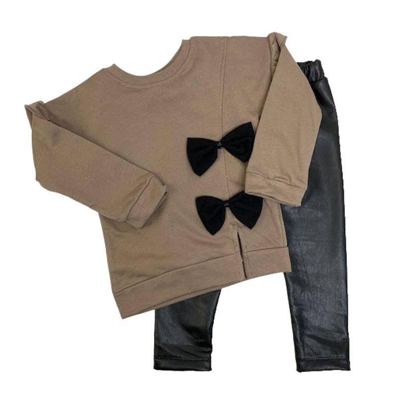 

Костюм для девочки на байке 92-110(2-5 лет) арт.21679 кофта байка и штаны эко-кожа