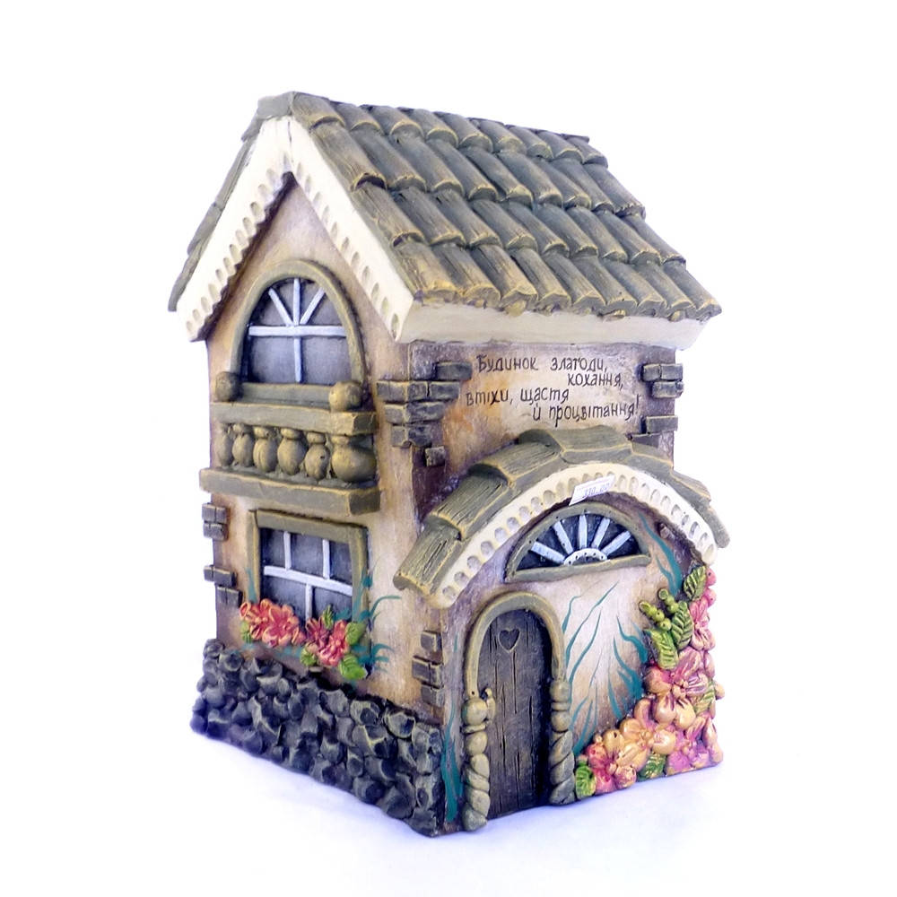 

Копилка для денег Домик Итальянский большой солнечный гипсовая