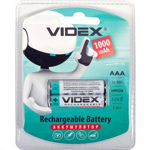 

Аккумуляторы VIDEX ААА 1000 перезаряжаемые