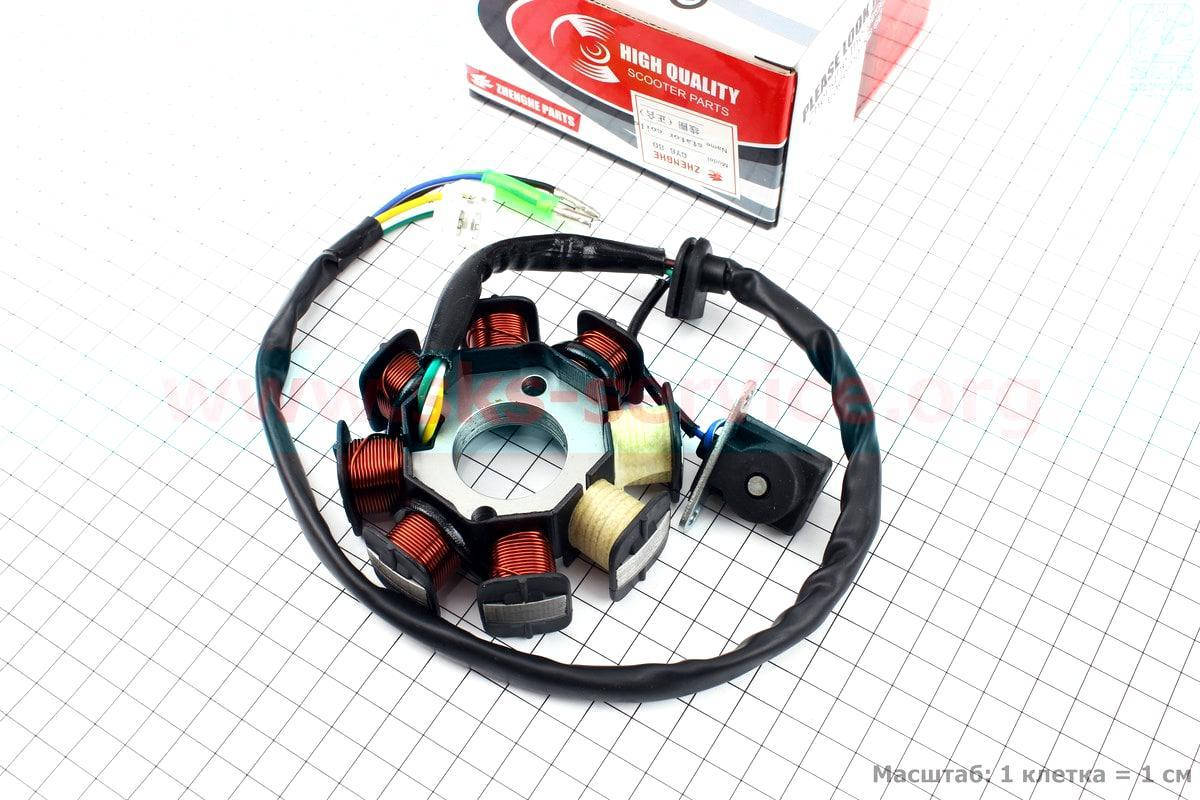 

Статор магнето - генератор 8 катушек 6+2 генератор на скутер 4 т