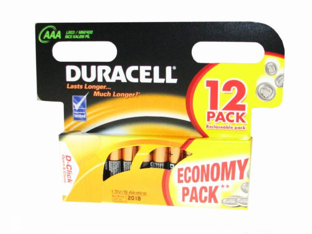 

Батарейки Duracell LR-03/блістер 12шт (12)