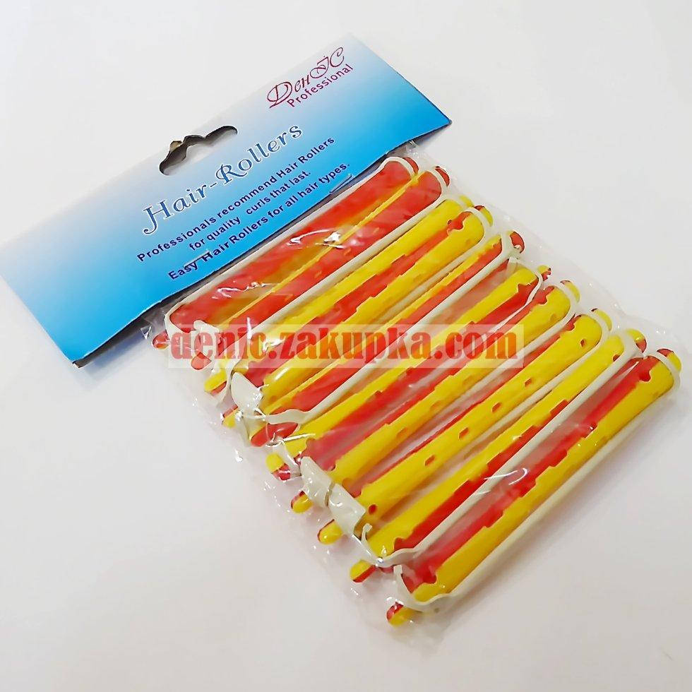 

Бигуди - коклюшки 6,5 х 91 мм цветные для химической завивки, 10 шт "ДенІС professional"