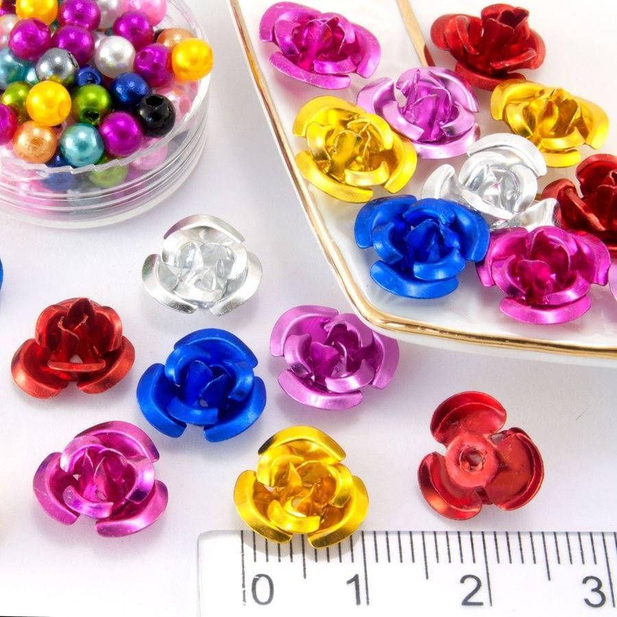 

(≈35-40шт) Розочки металл Ø11мм, серединки Цвет - МИКС
