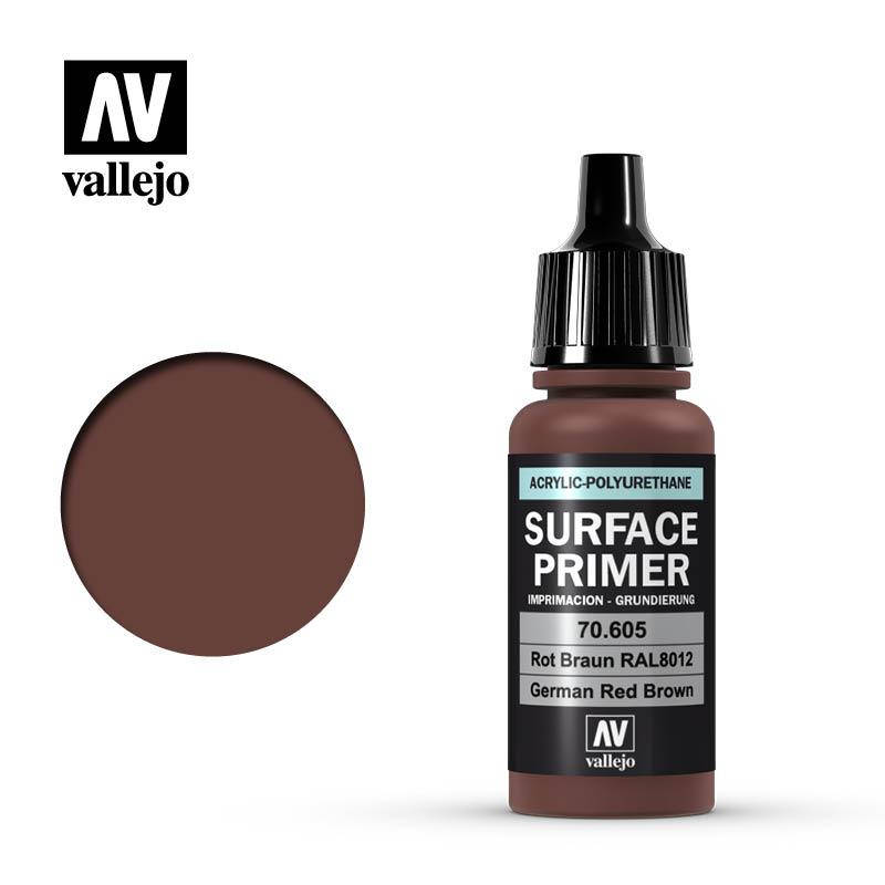 

Акрил-полиуретановая грунтовка German Red Brown RAL8012, 17 мл. VALLEJO 70605