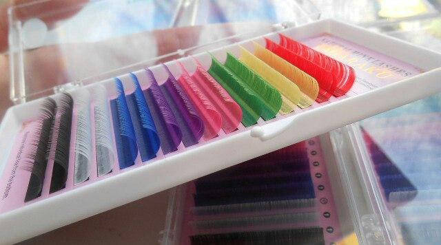 

Ресницы цветные Nagaraku радуга 0.07 С 13 мм